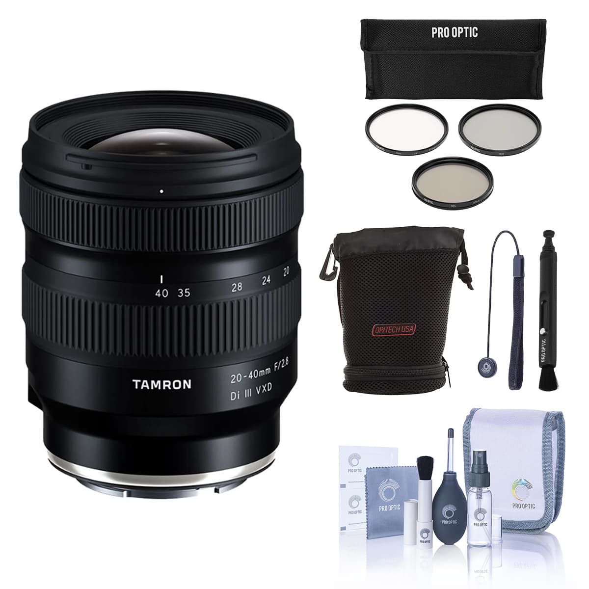 Bundle - Tamron - 20-40mm f/2.8 Di III VXD Lens for Sony E with 67mm Filter KIt, Case