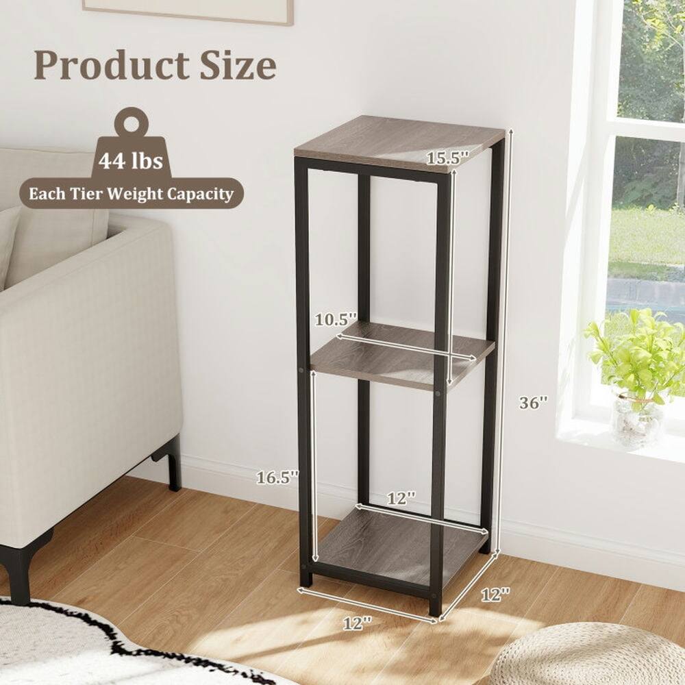 Product Size: 44 lbs  
Each Tier Weight Capacity: 15.5" x 10.5" x 36" x 16.5" x 12" x 12"