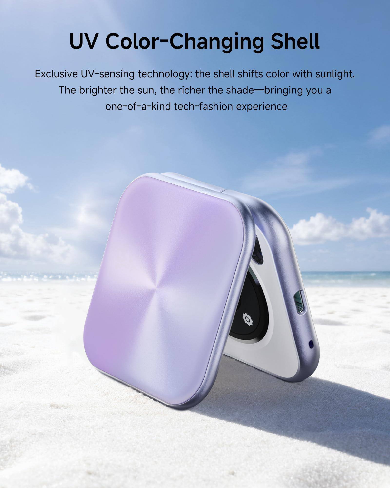 UV Color-Changing Shell

Exclusive UV-sensing technology: the shell shifts color with sunlight. The brighter the sun, the richer the shade—bringing you a one-of-a-kind tech-fashion experience.