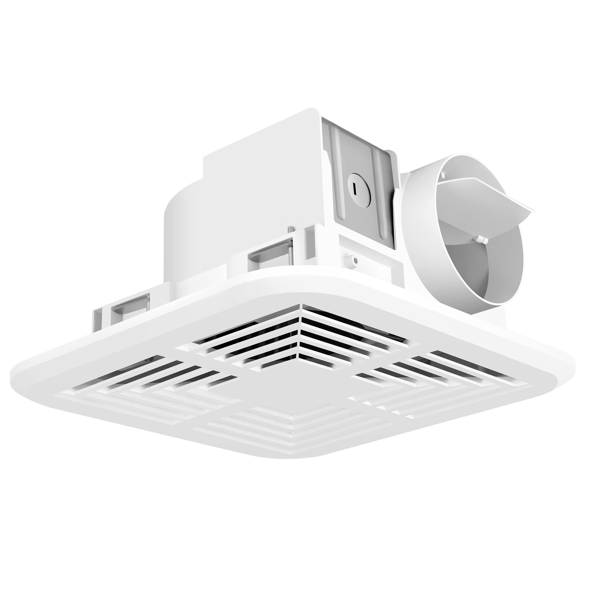 Front. Breezary - Bathroom Exhaust Fan 80 CFM Ultra Quiet 43dB Recessed Mount, 4 Inch Duct Compatible for 105-110 sq. ft. Bathrooms.