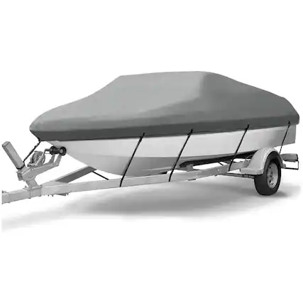 Front. Pyle - Pyle Inflatable Boat Cover, 12.5’ to 13.5’, 600 Denier Canvas, Waterproof, Includes Travel Bag – PCVFLT17.