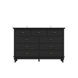 FUFU & GAGA - FUFU&GAGA Multi - Drawer Dresser Chic Storage Chest of Drawers Enduring Appeal - Black