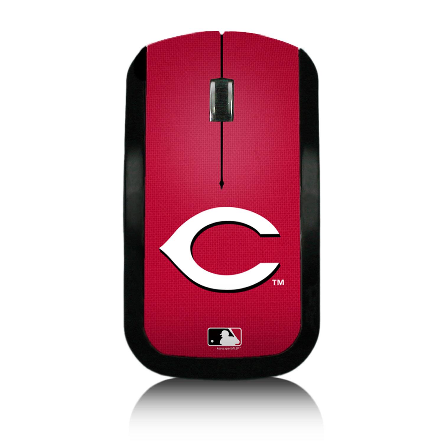 Front. Keyscaper - Cincinnati Reds Team Logo Wireless Mouse - Multicolor.