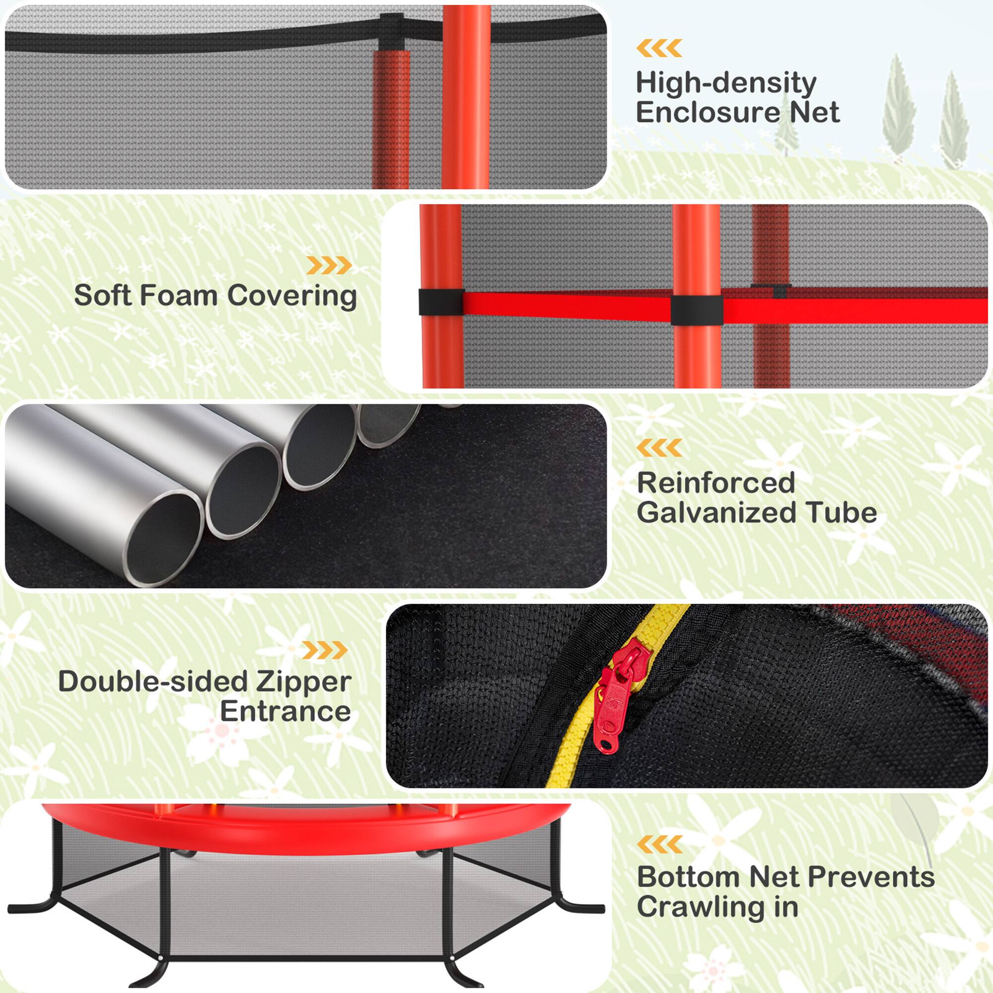 - High-density Enclosure Net
- Soft Foam Covering
- Reinforced Galvanized Tube
- Double-sided Zipper Entrance
- Bottom Net Prevents Crawling in