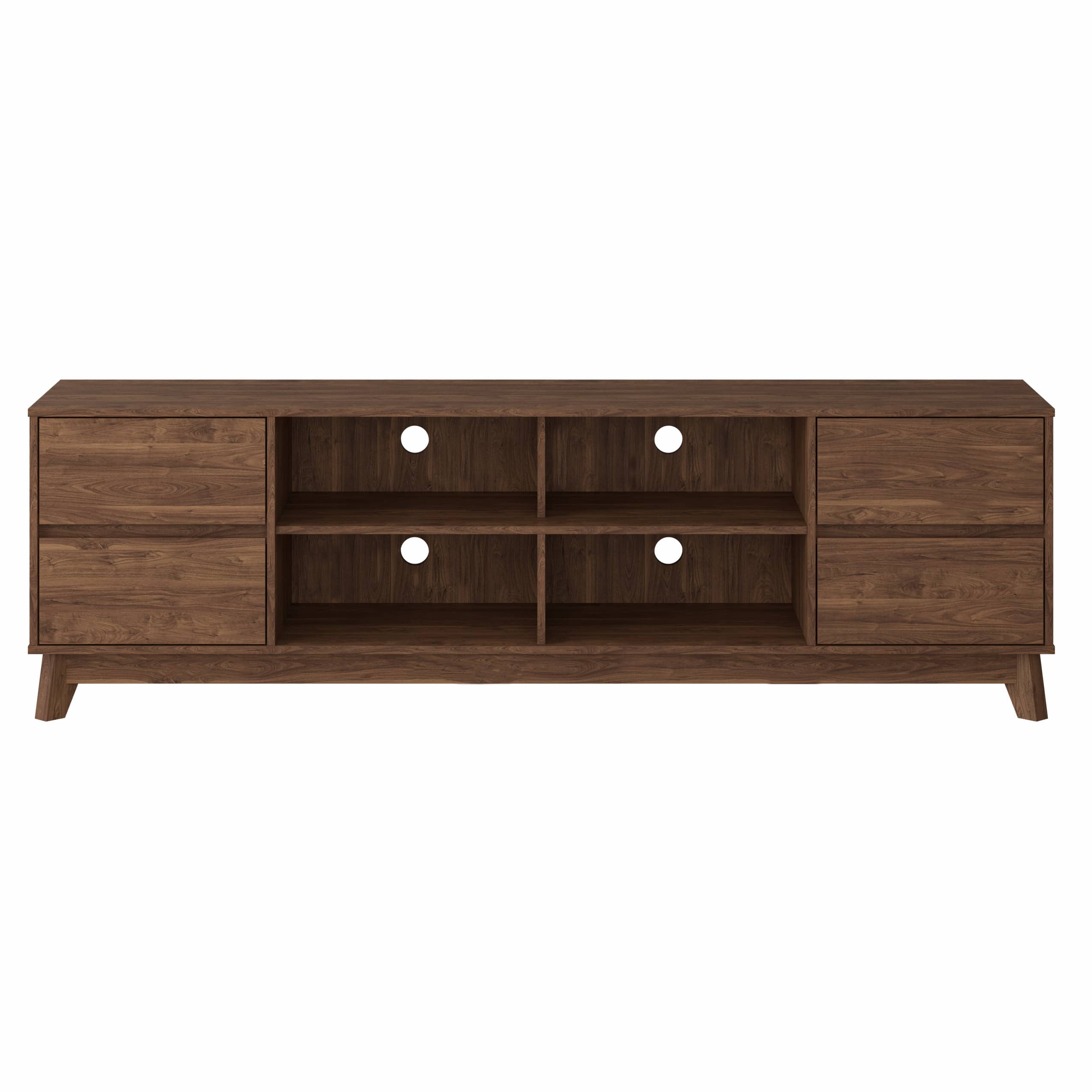 Front. CorLiving - Hollywood Collection TV Stand with Open and Closed Shelves for Most TVs up to 85" - Brown.