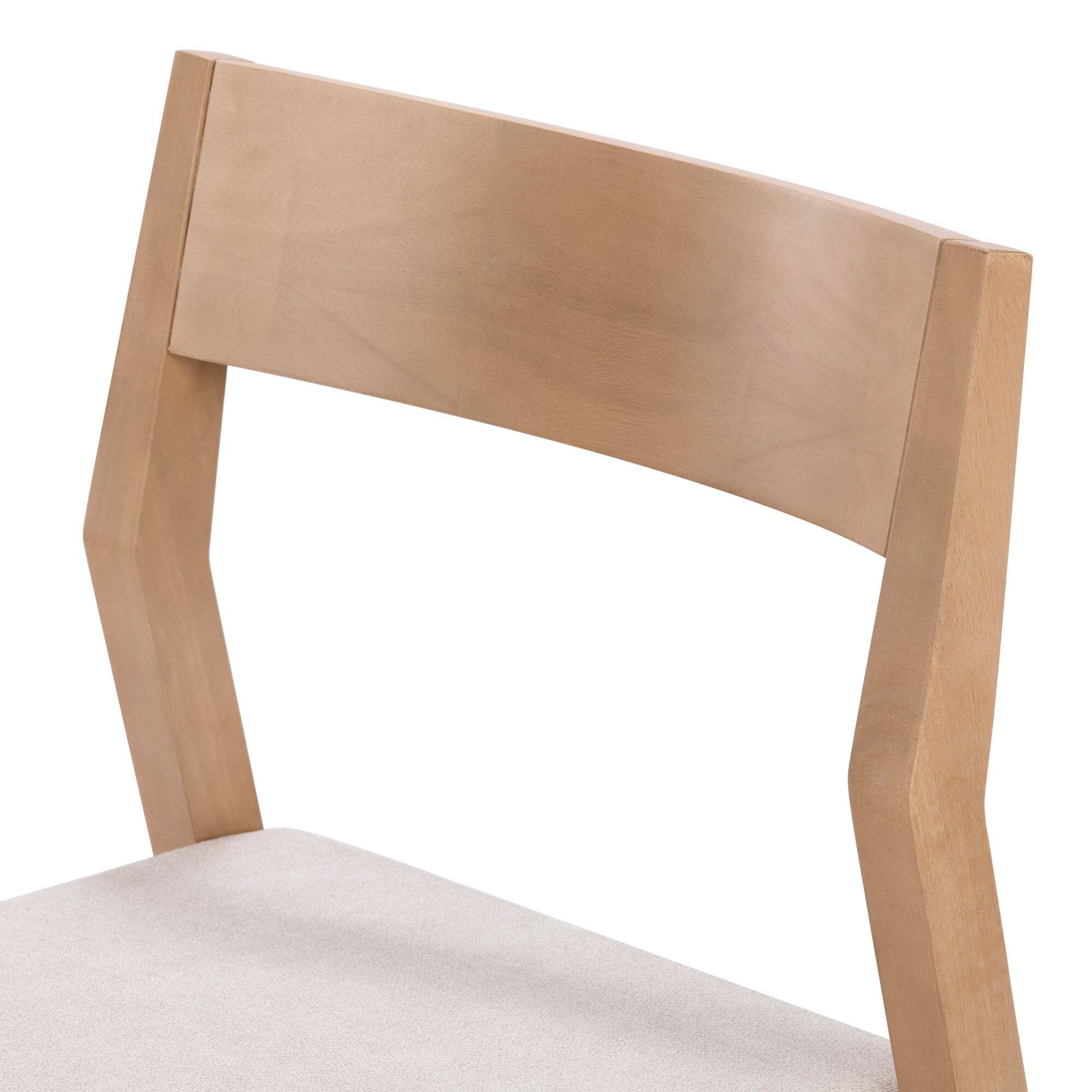 Alt View 3. Plank+Beam - Dining Chair Frame (1 Pack), Blonde with Cream Cushion - Blonde.
