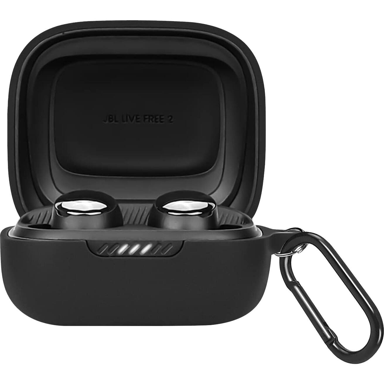 Alt View 11. SaharaCase - Anti-Slip Silicone Case for JBL Live Free 2 Headphones - Black.