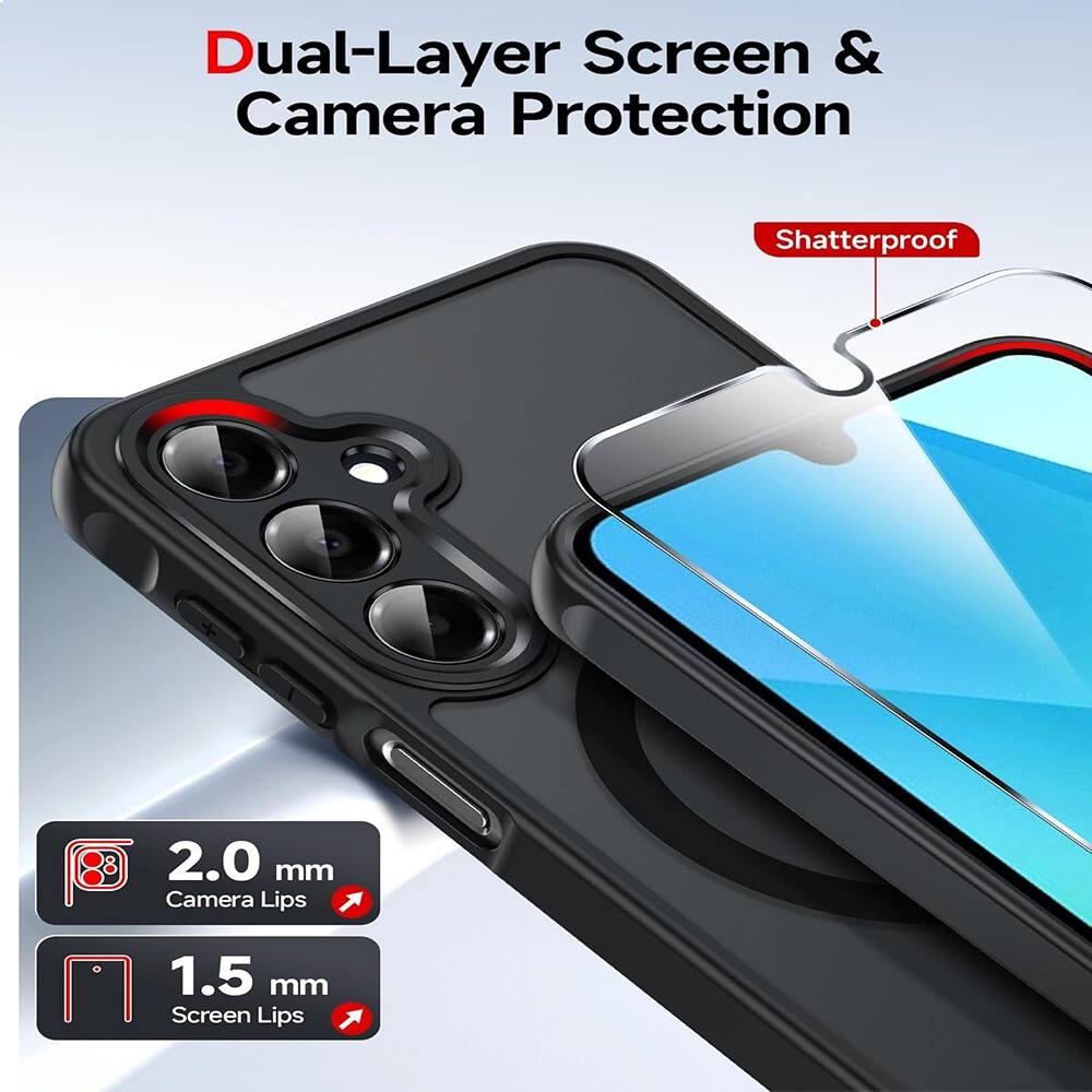 Dual-Layer Screen & Camera Protection

Shatterproof

2.0 mm Camera Lips

1.5 mm Screen Lips