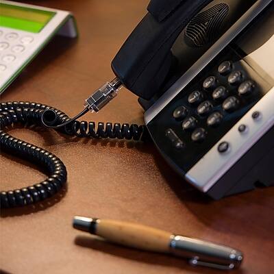 Alt View 1. Power Gear - Power Gear 76139 25' Coiled Telephone Line Cord, Black - Black.