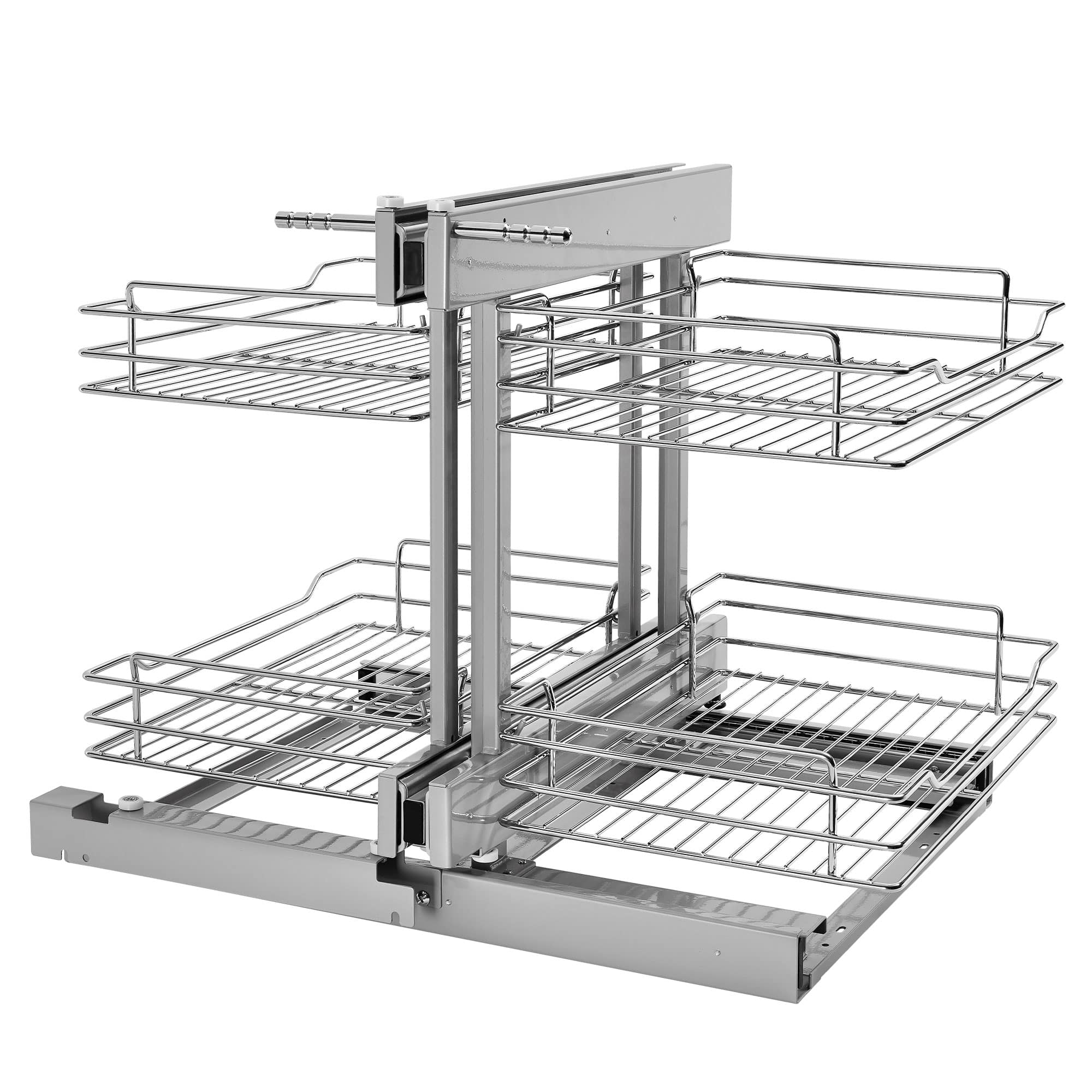 Rev-A-Shelf - Chrome 2-Tier Optimizer-18" Blind Corner Cabinet Openings,5PSP-18-CR - Silver