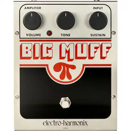 AMPLIFIER
VOLUME
TONE
SUSTAIN
INPUT
BIG MUFF
electro-harmonix
USA