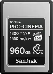 SanDisk - PRO-CINEMA 960GB Cfexpress Type A Card - Front_Zoom