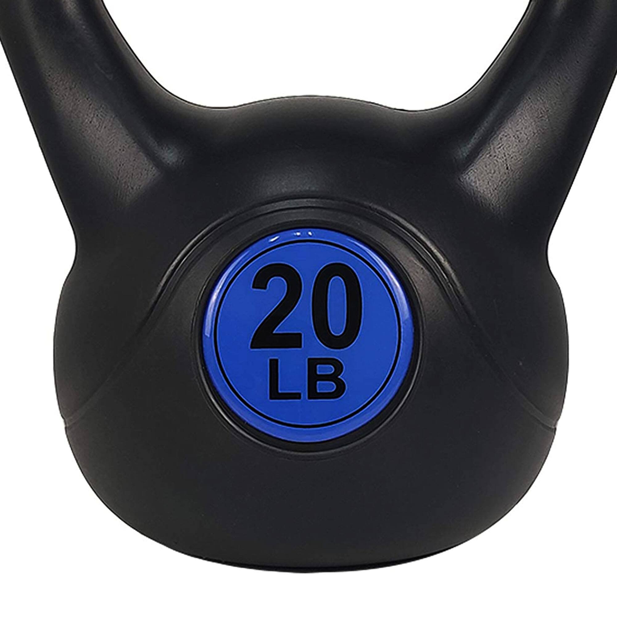 Alt View 5. BalanceFrom Fitness - BalanceFrom Kettlebell Fitness Exercise Weights, Set of 3, 10, 15, and 20 Pounds - Black.