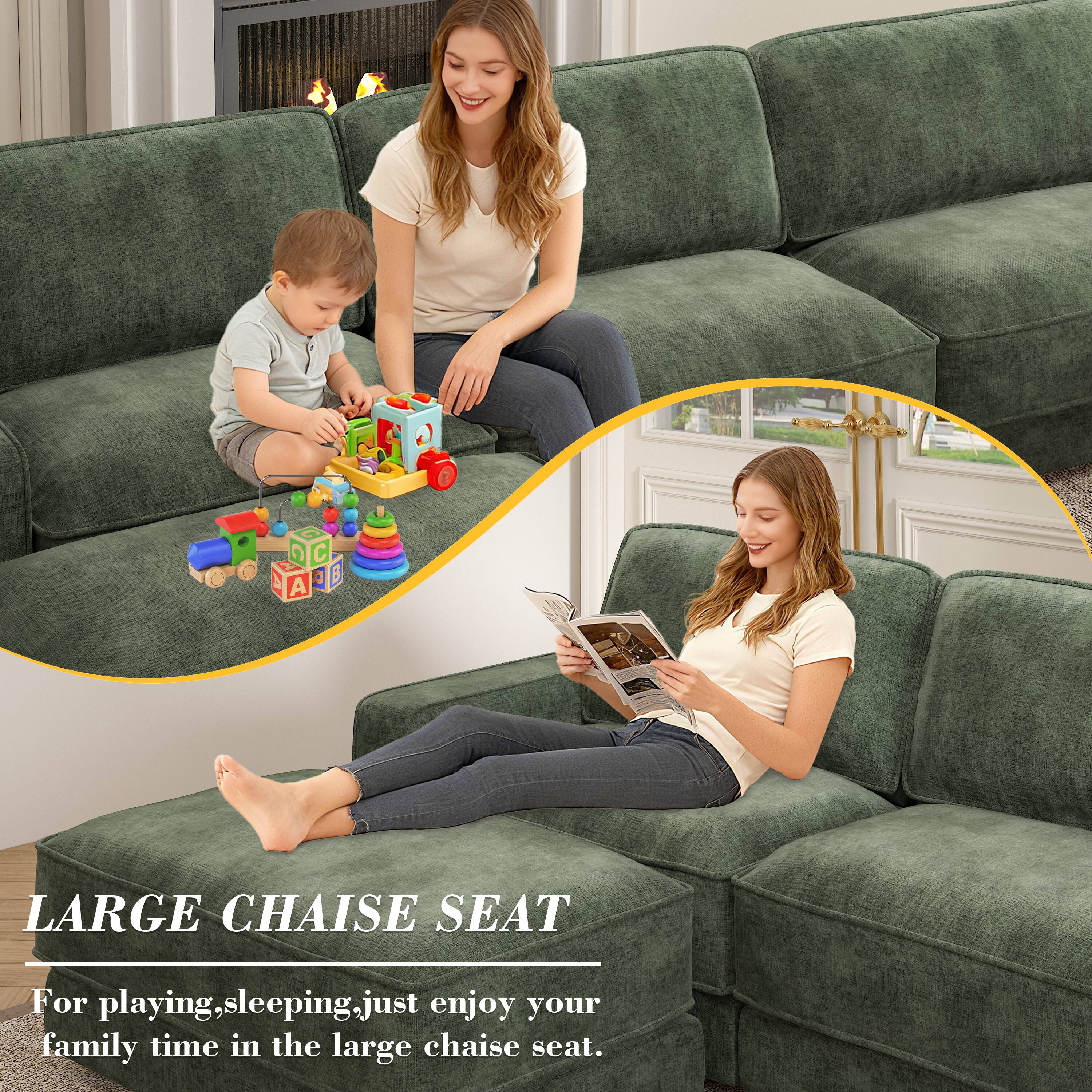 LARGE CHAISE SEAT

For playing, sleeping, just enjoy your family time in the large chaise seat.