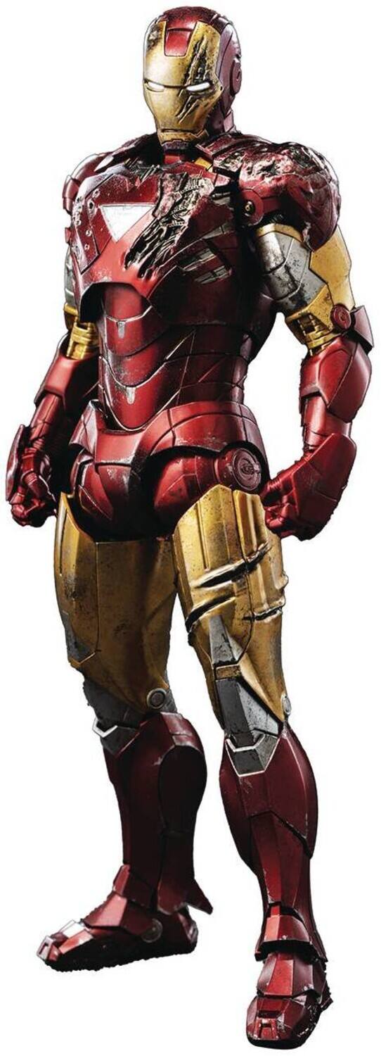Threezero - Marvel: The Infinity Saga - DLX - Iron Man Mark 6 (Battle Damaged) Action Figure - COLLECTIBLES