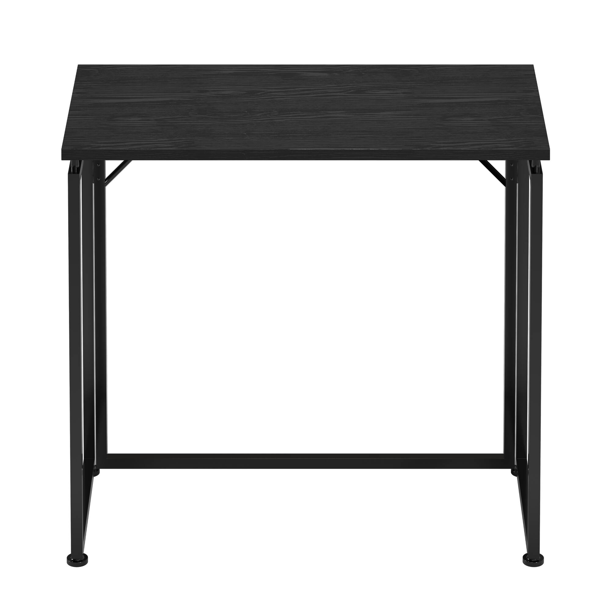Alt View 5. GOODSILO - Compact Folding Desk for Small Spaces with Sturdy Steel Frame and Smooth Tabletop - Black.