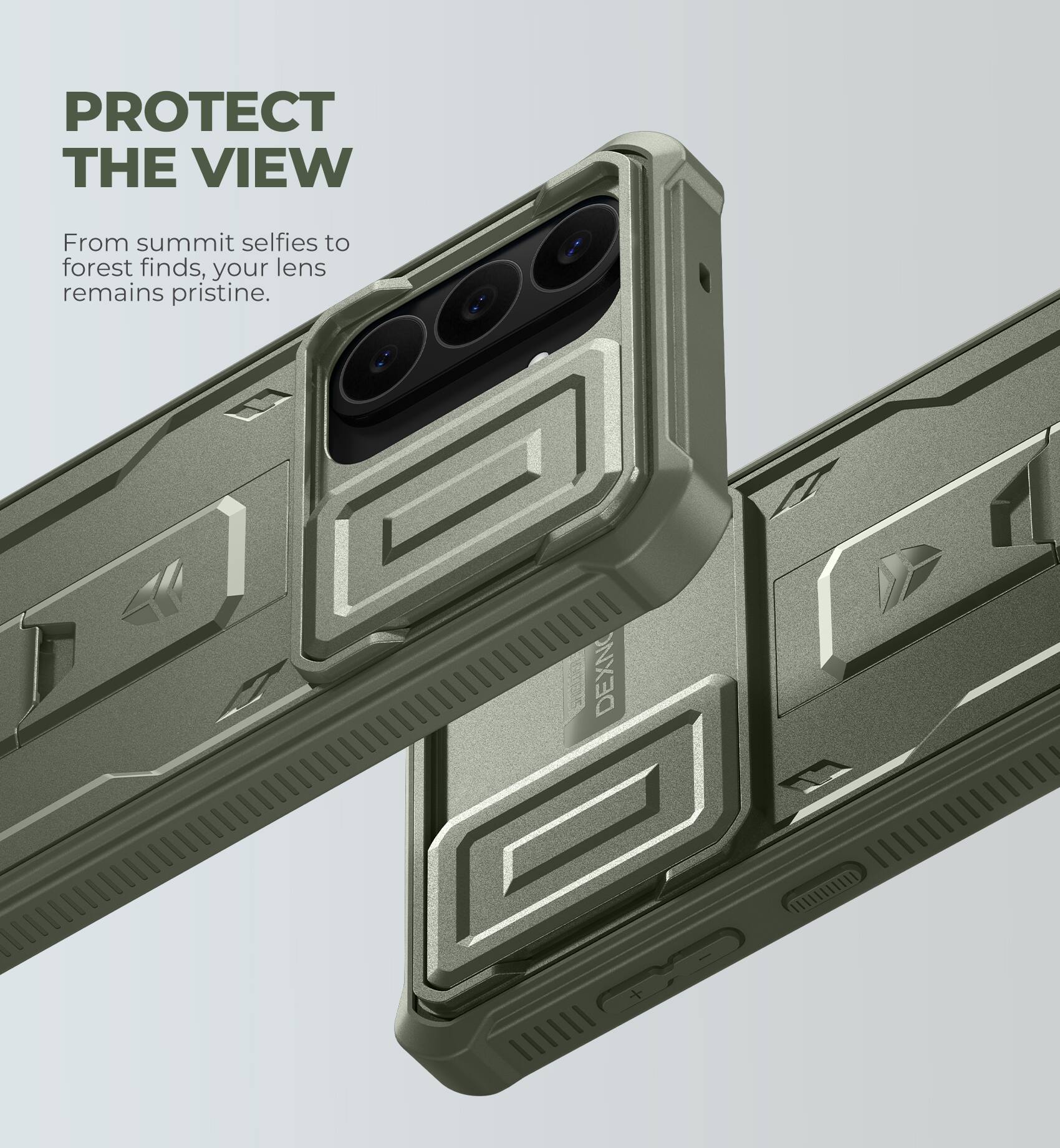 PROTECT THE VIEW  
From summit selfies to forest finds, your lens remains pristine.  
DEXID