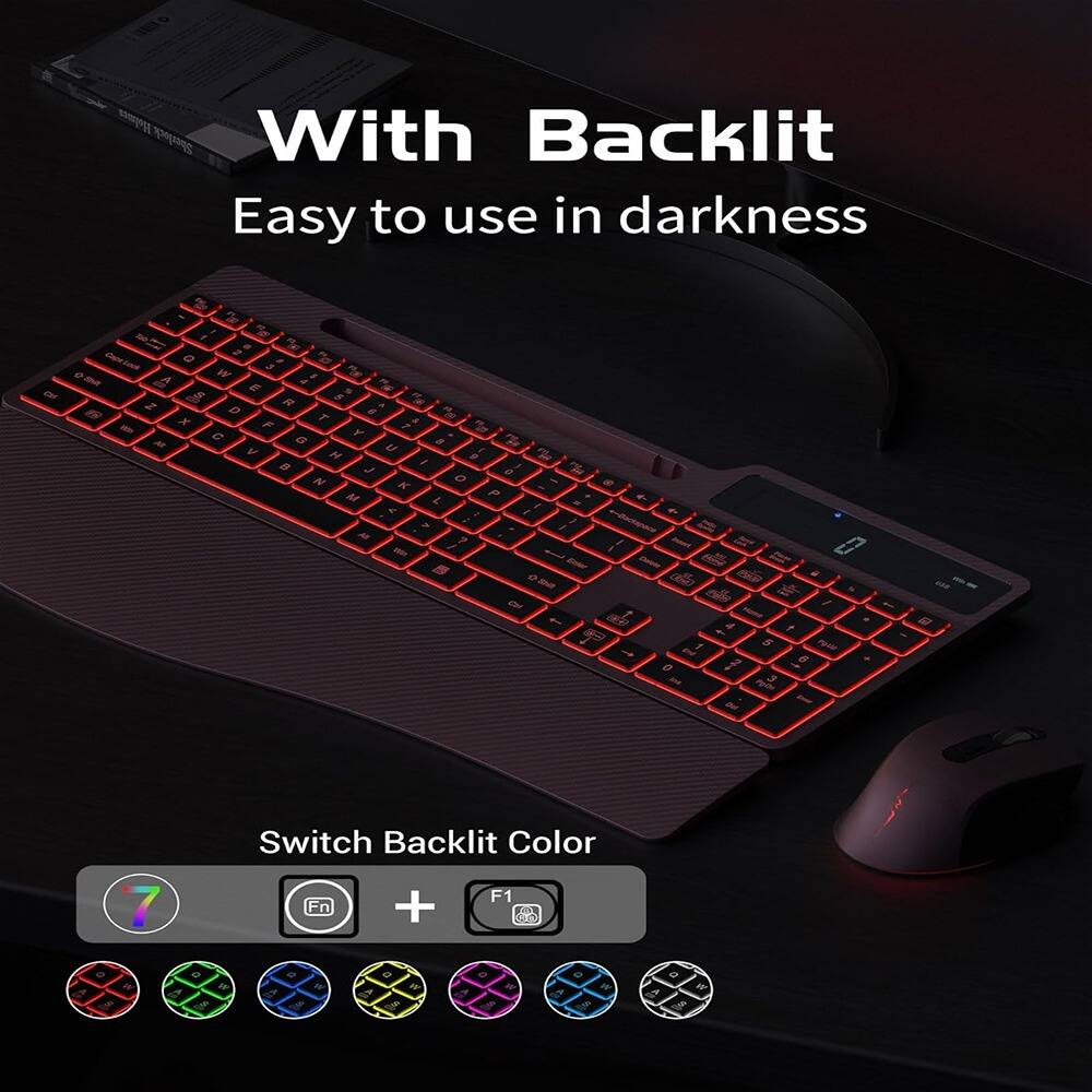With Backlit
Easy to use in darkness
Switch Backlit Color
Fn + F1