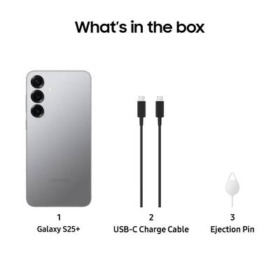 Samsung Galaxy S25+ 512GB (Unlocked) Silver Shadow SM-S936UZSEXAA Samsung Galaxy S25+ 512GB (Unlocked) Silver Shadow SM-S936UZSEXAA