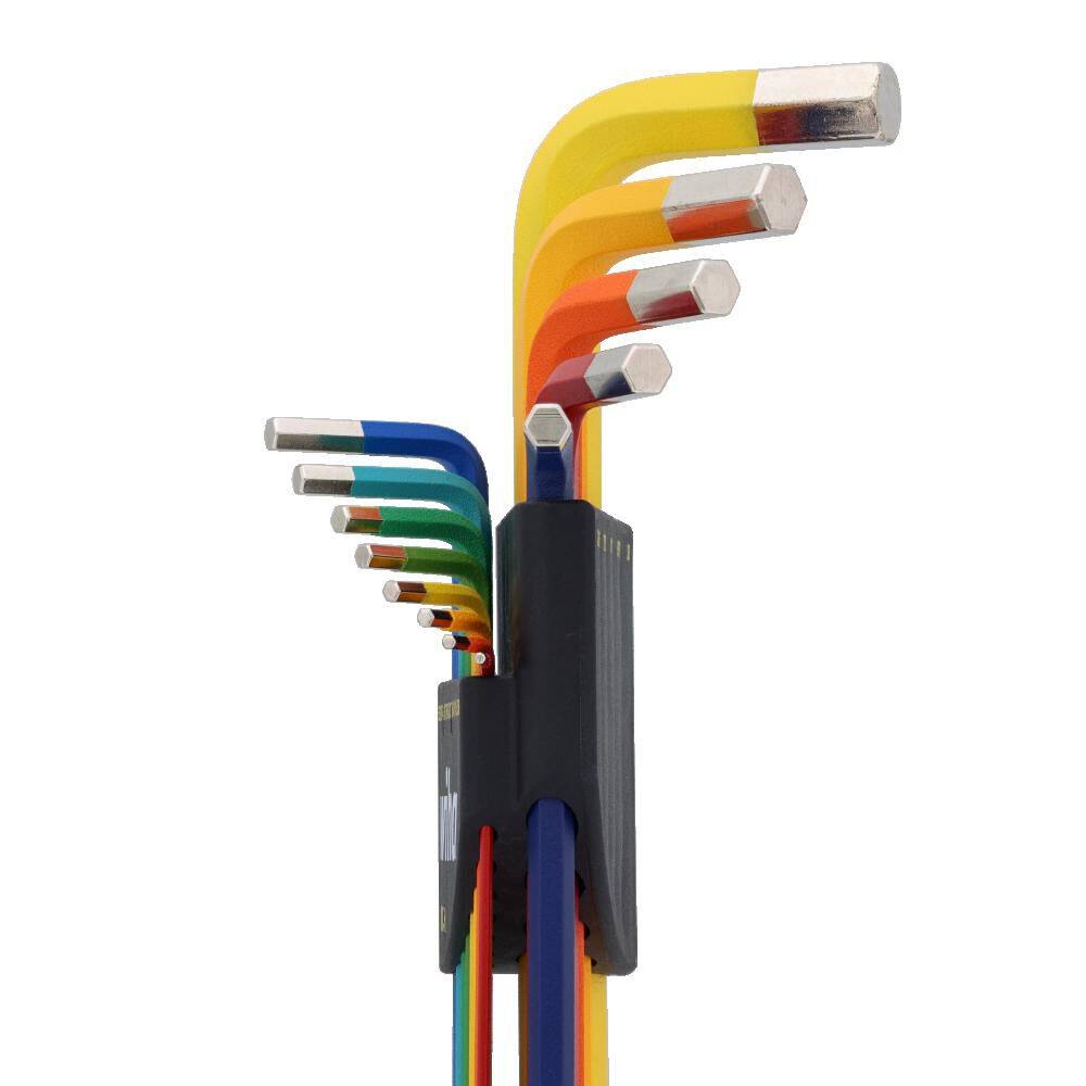 Back. Wiha - Wiha 13-Pcs Color Coded SAE Hex Key Allen Wrench Set, Ball End L-Key, .05"-3/8" - Multi.