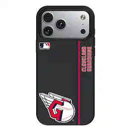 Keyscaper - MLB - Cleveland Guardians iPhone Magnetic Bump Case - 16 Pro Max - Black