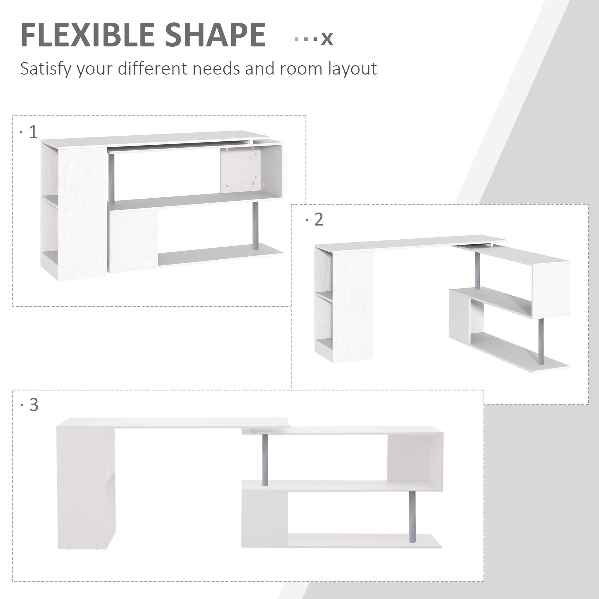 FLEXIBLE SHAPE ...X
Satisfy your different needs and room layout
1
2
3