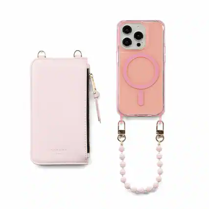 Front. Cordée Cases - 3-Piece Phone Wristlet Set - Bubblegum.