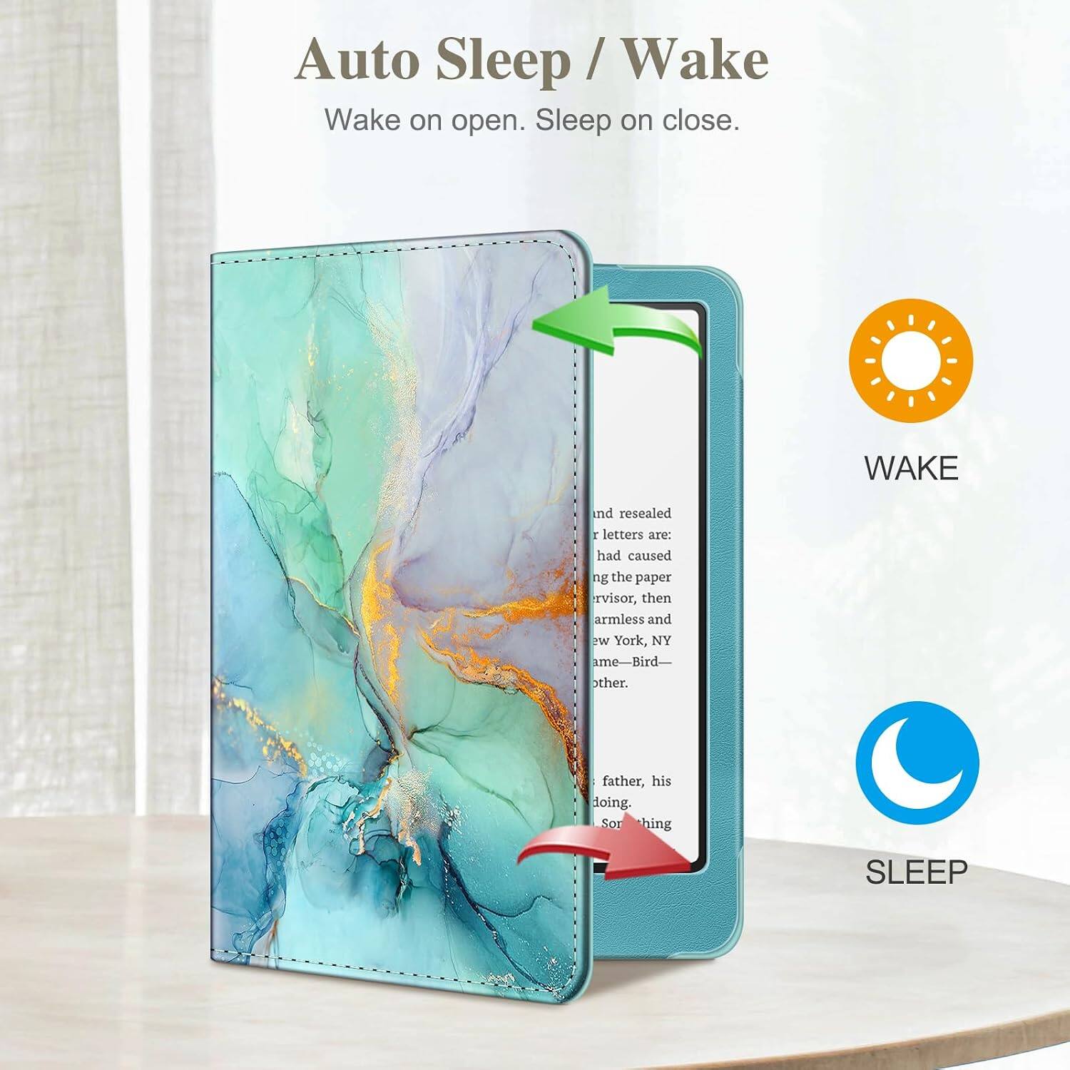 Auto Sleep/Wake  
Wake on open. Sleep on close.

WAKE

nd resealed r letters are: had caused ng the paper rvisor, then armless and ew York, NY ame-Bird- other.

father, his doing. Sor hing

SLEEP