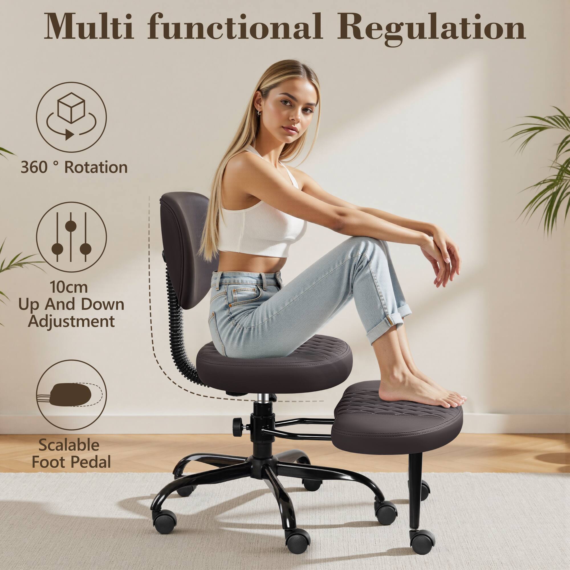Multi functional Regulation, 360° Rotation, 10cm Up And Down Adjustment, Scalable Foot Pedal