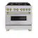 Front. ZLINE - Autograph 36 in. 4.6 cu. ft. Legacy Freestanding Dual Fuel Range with 6 Burners & Convection Oven w/ Bronze Accents - Stainless Steel/Champagne Bronze Accents.