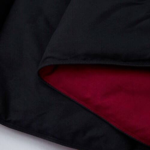 Left. Hivvago - King/Cal King Traditional Microfiber Reversible 3 Piece Comforter Set in Black/Maroon - Black/Maroon.
