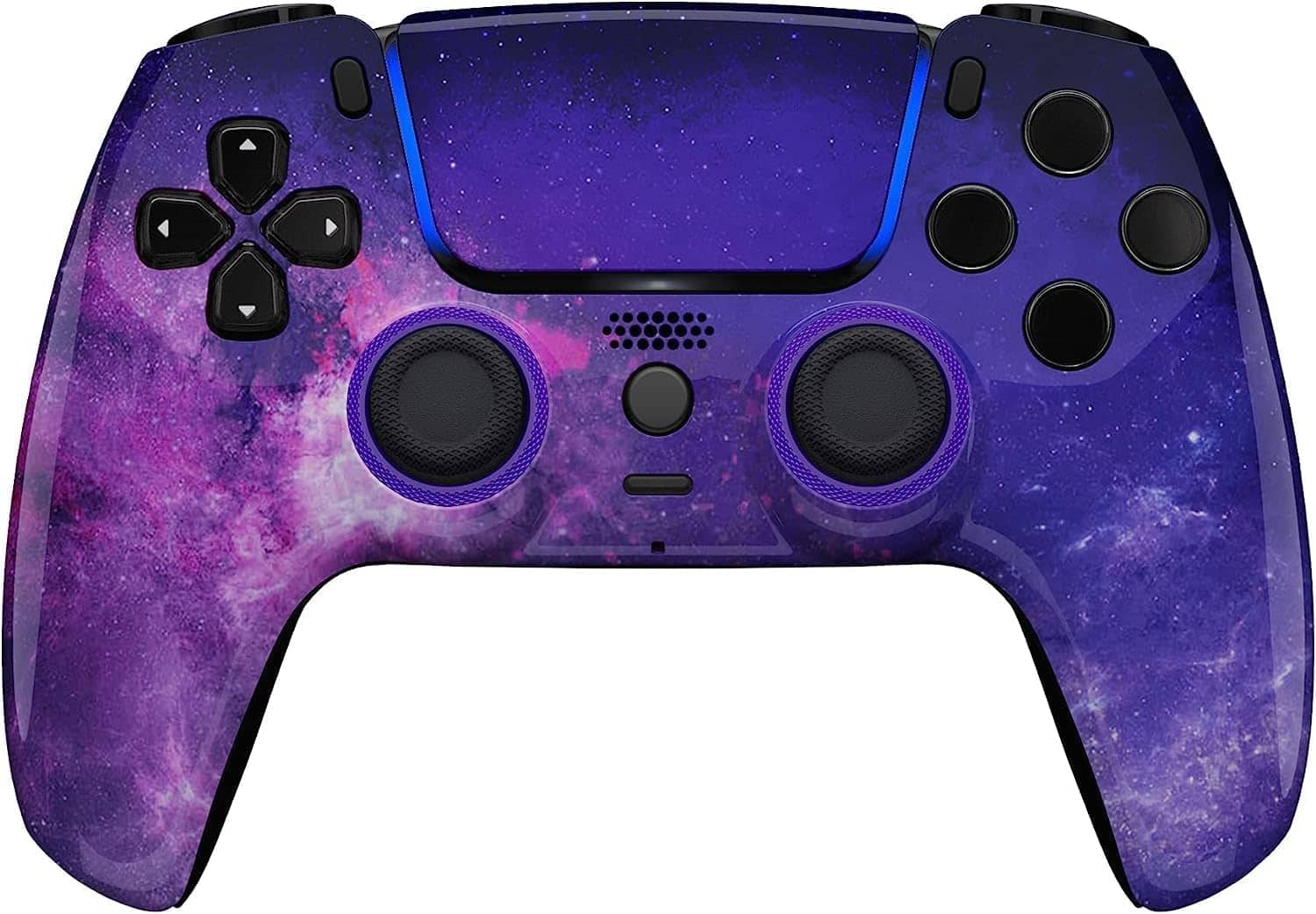 Front. Custom Controllerzz - Custom Wireless Controller for PS5 - Galaxy.