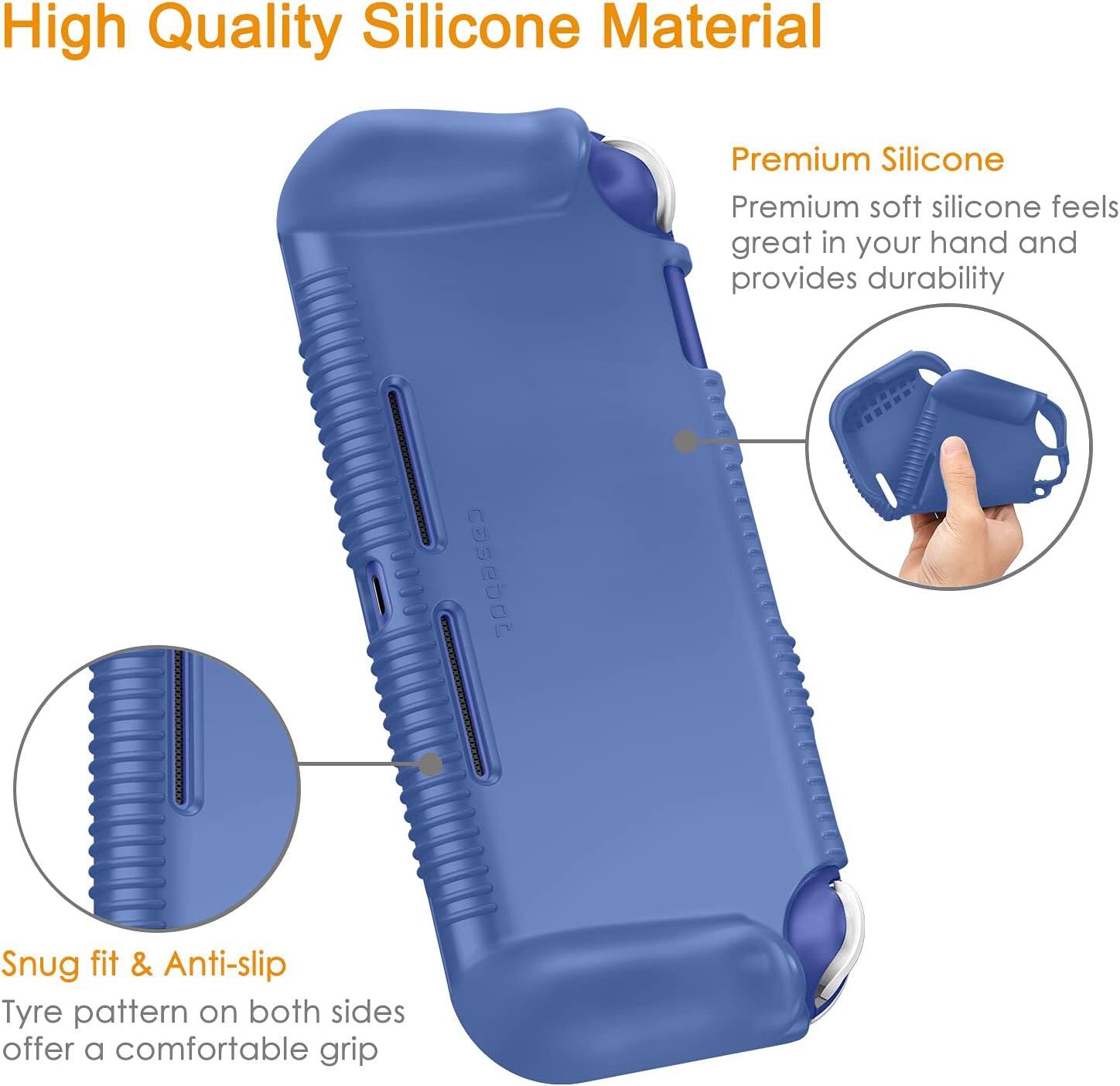 High Quality Silicone Material

Premium Silicone
Premium soft silicone feels great in your hand and provides durability

Snug fit & Anti-slip
Tyre pattern on both sides offer a comfortable grip