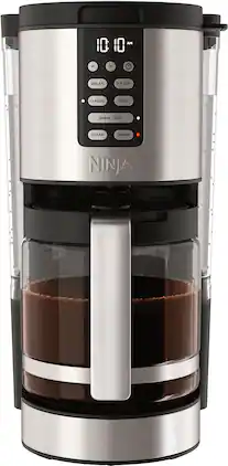 Ninja - Programmable XL 14-Cup Coffee Maker PRO, Glass Carafe, Freshness Timer, with Permanent Filter - Stainless Steel