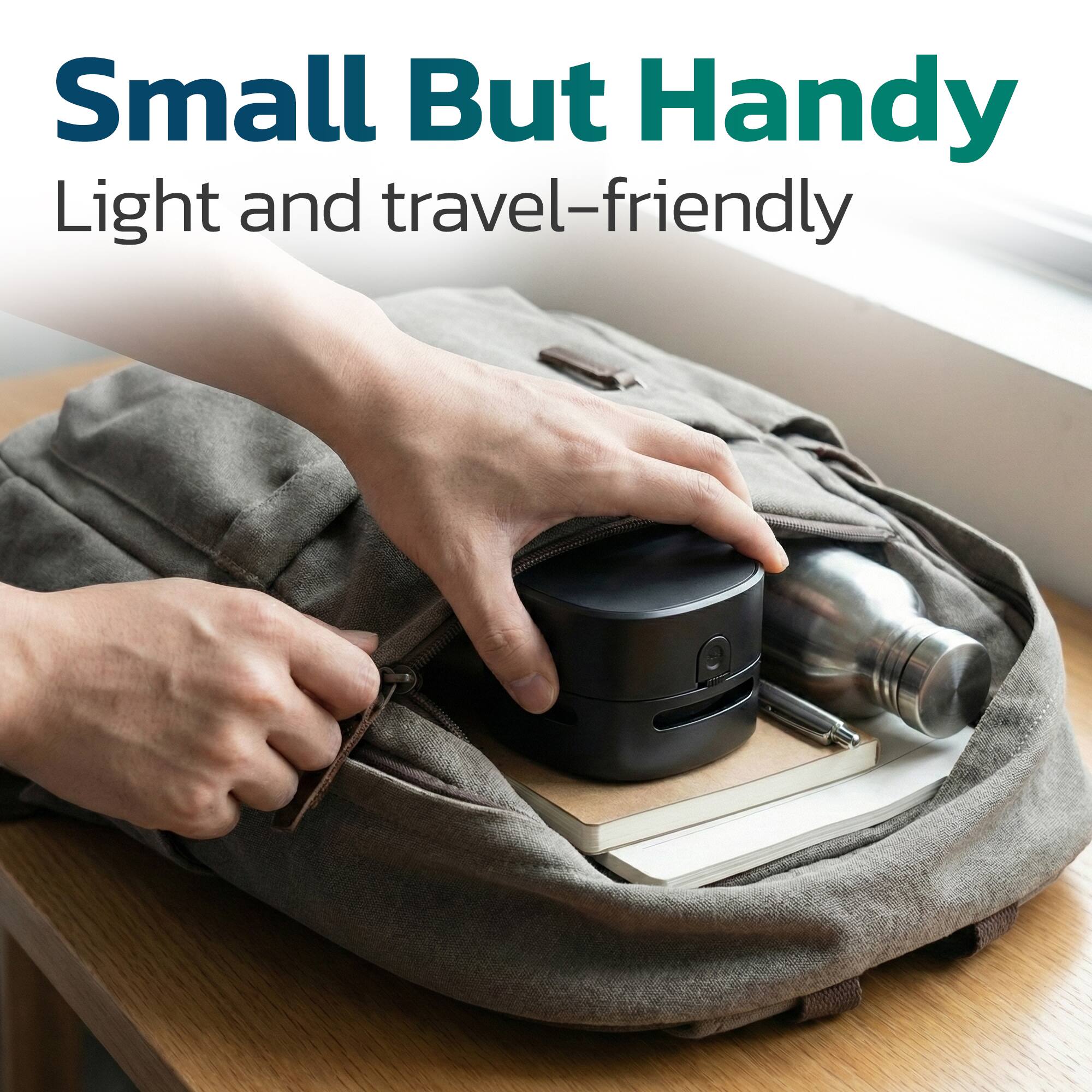 Small But Handy  
Light and travel-friendly