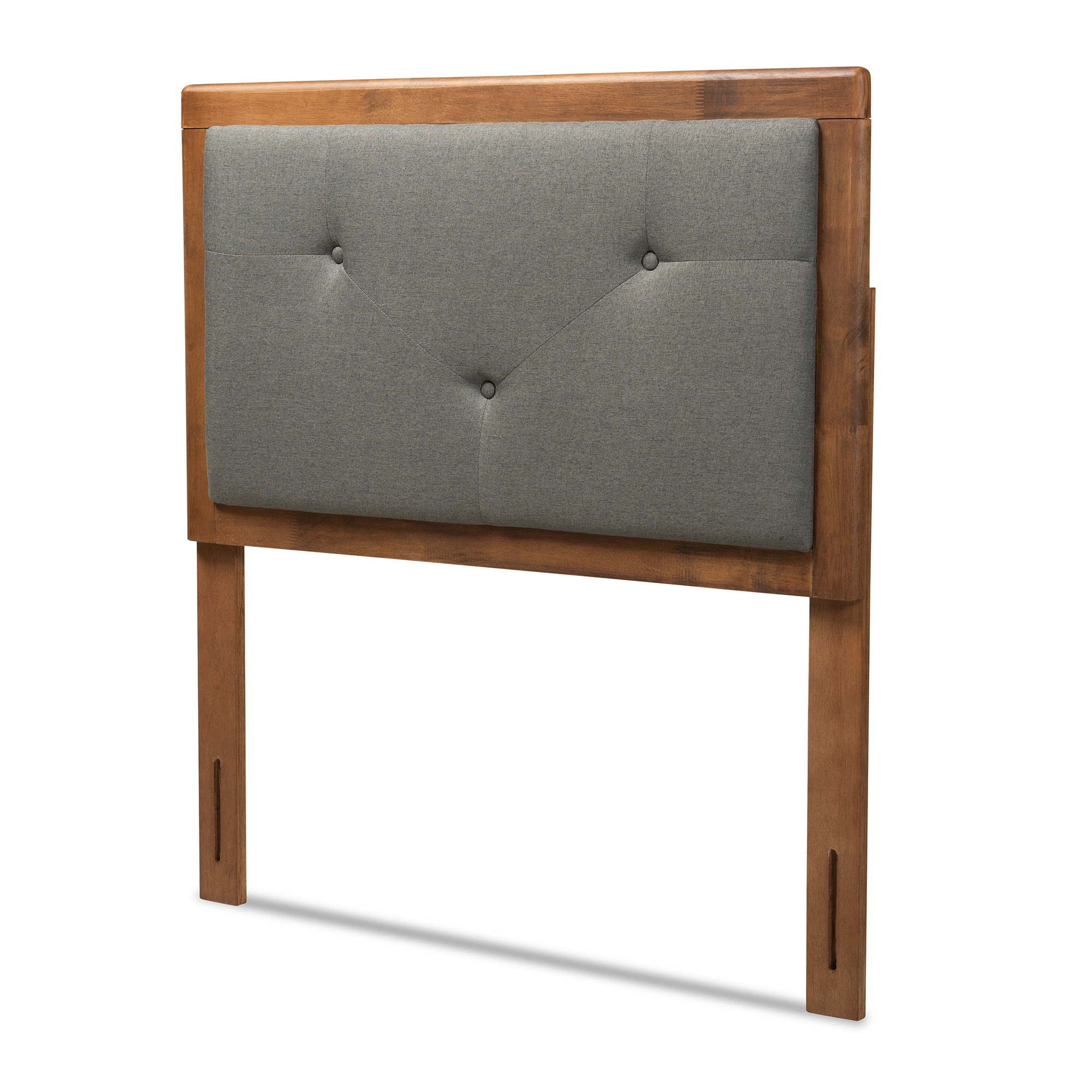 Baxton Studio - Abner Modern and Contemporary Transitional Fabric Upholstered and Finished Wood Twin Size Headboard - Dark Grey/Walnut Brown price history on PriceWatchPro
