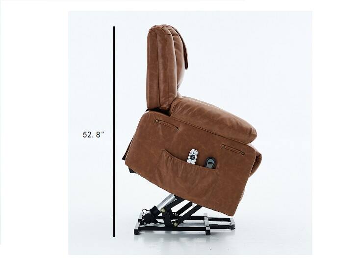 Alt View 5. GOODSILO - Power Lift Recliner Chair with Heating and Massage Functions for Elderly Support - Brown.