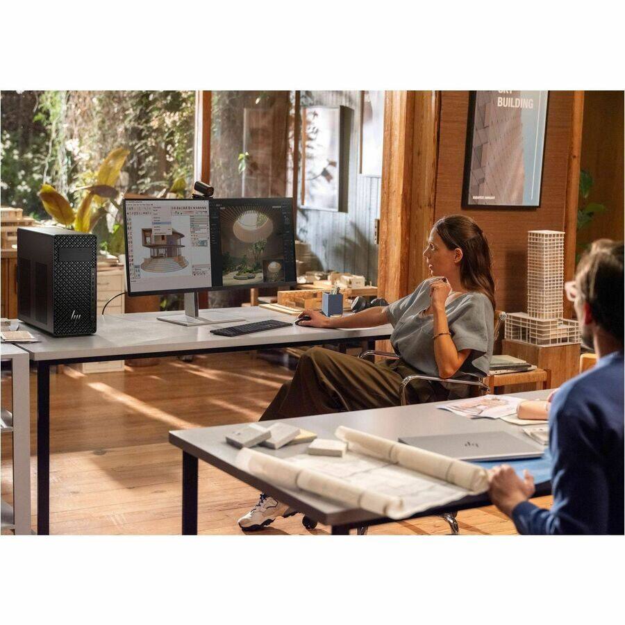 Alt View 1. HP - HP Z2 G1i Workstation - Intel Core Ultra 9 285K - 32 GB - 1 TB SSD - Tower - Black - Intel W880 Chip - Windows 11 Pro - Black.