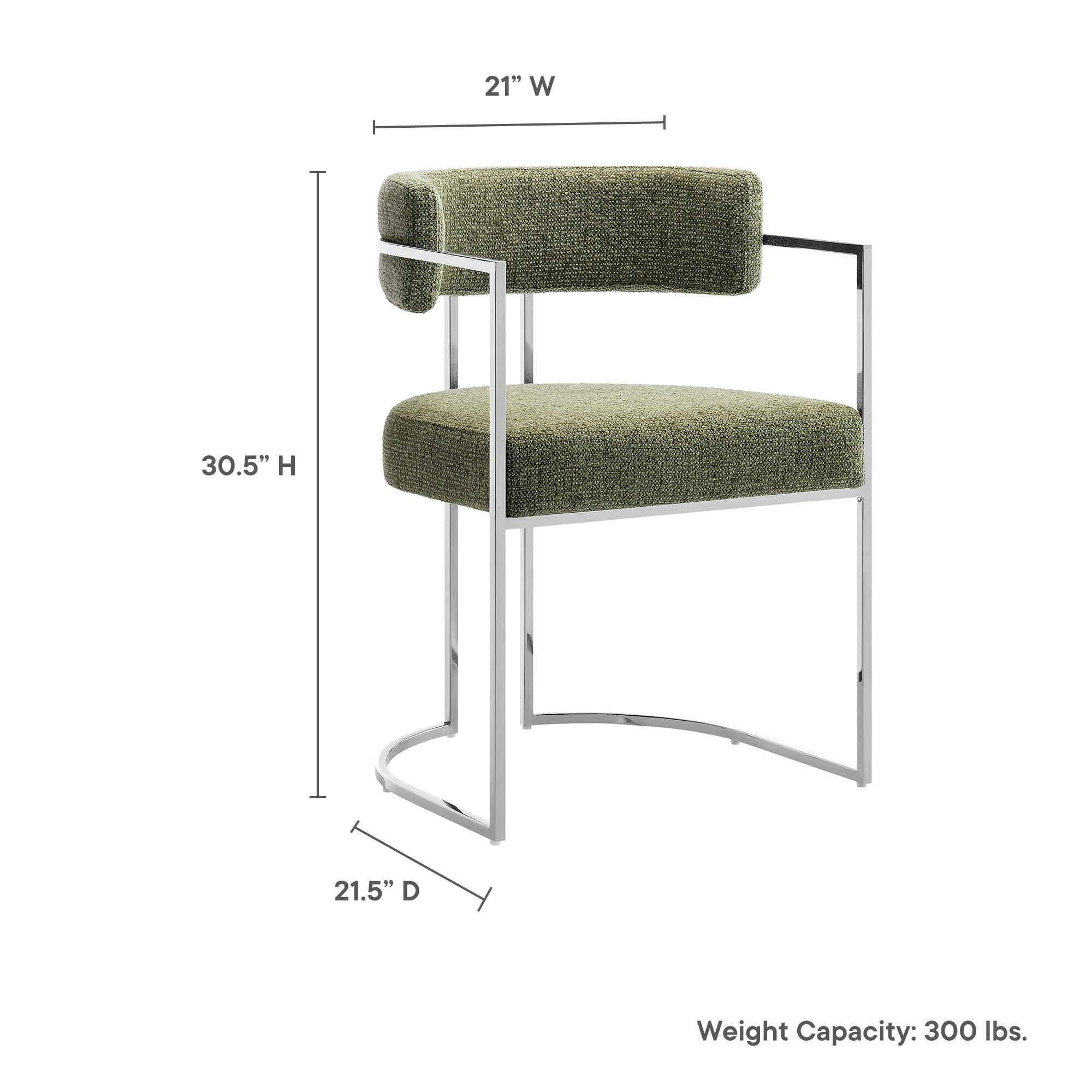 21" W x 30.5" H x 21.5" D  
Weight Capacity: 300 lbs.