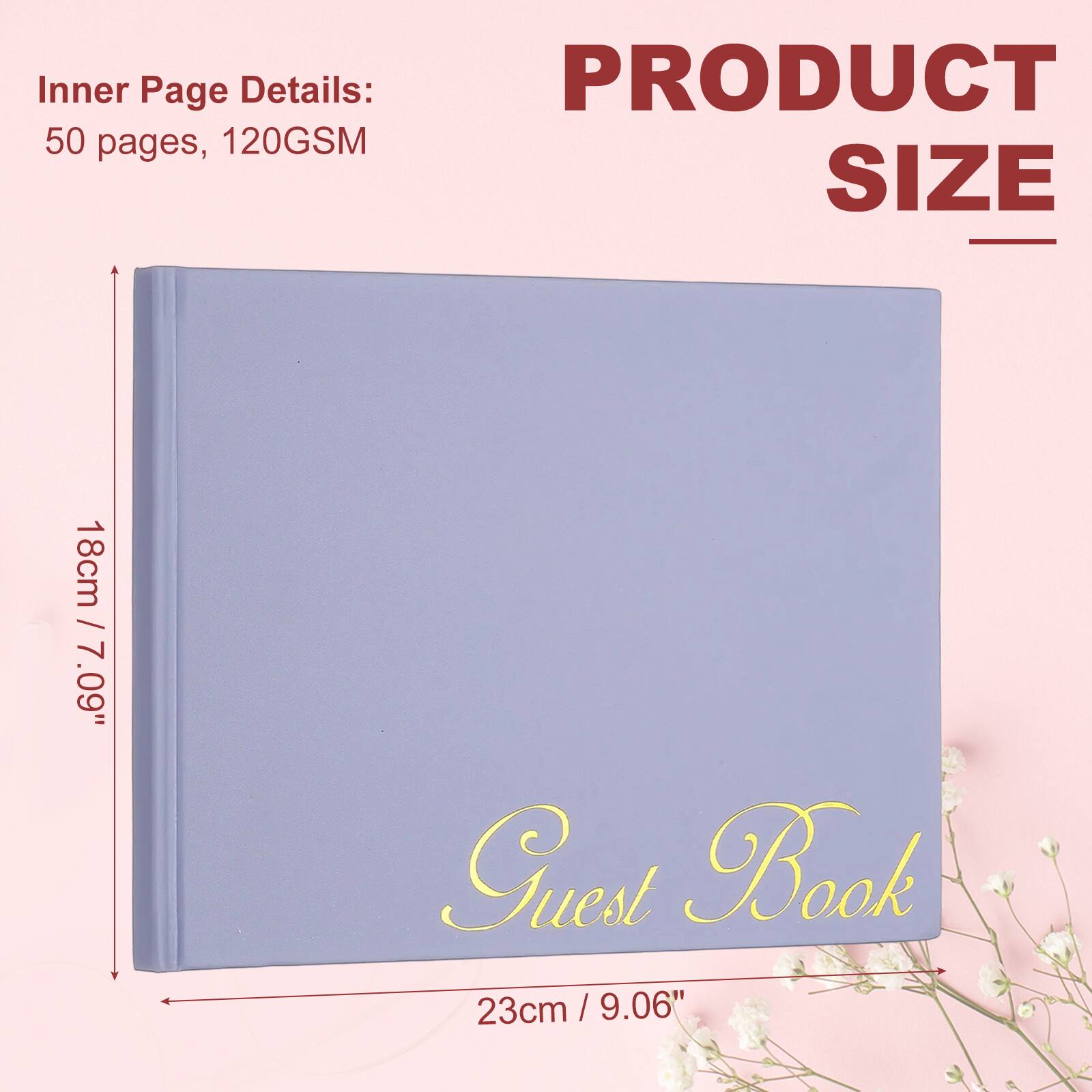 Inner Page Details: 50 pages, 120GSM

PRODUCT SIZE

18cm / 7.09" x 23cm / 9.06"