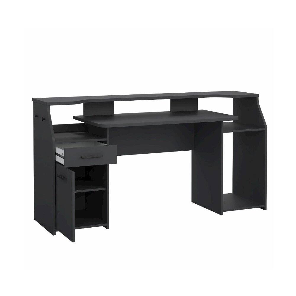 Angle. Tvilum - Function Plus Gaming Desk, Matt Grey - Gray.