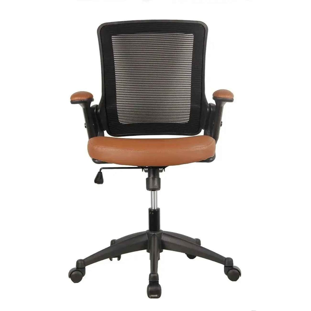 Alt View 1. Techni Mobili - Mid Back Mesh Task Chair With Adjustable Arms For Home - Black.