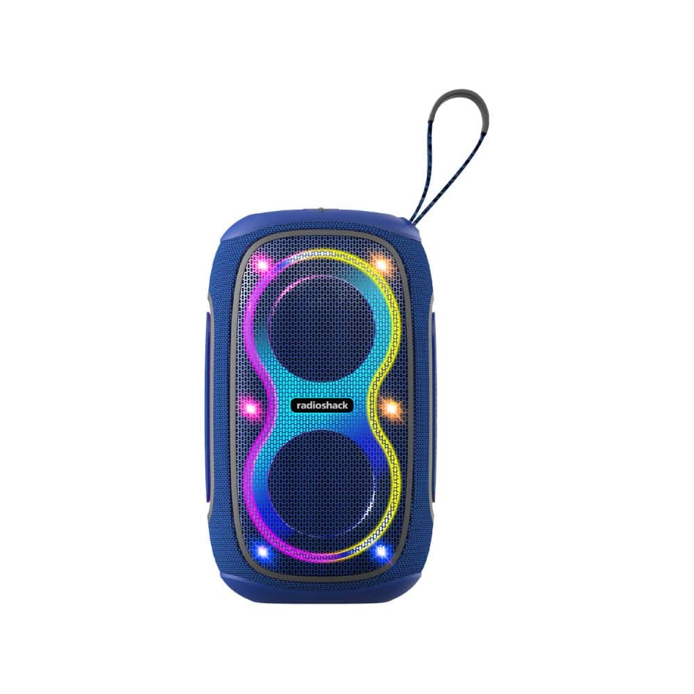 Front. RadioShack - Wireless Speaker with RGB Lights 4001780 - Blue.