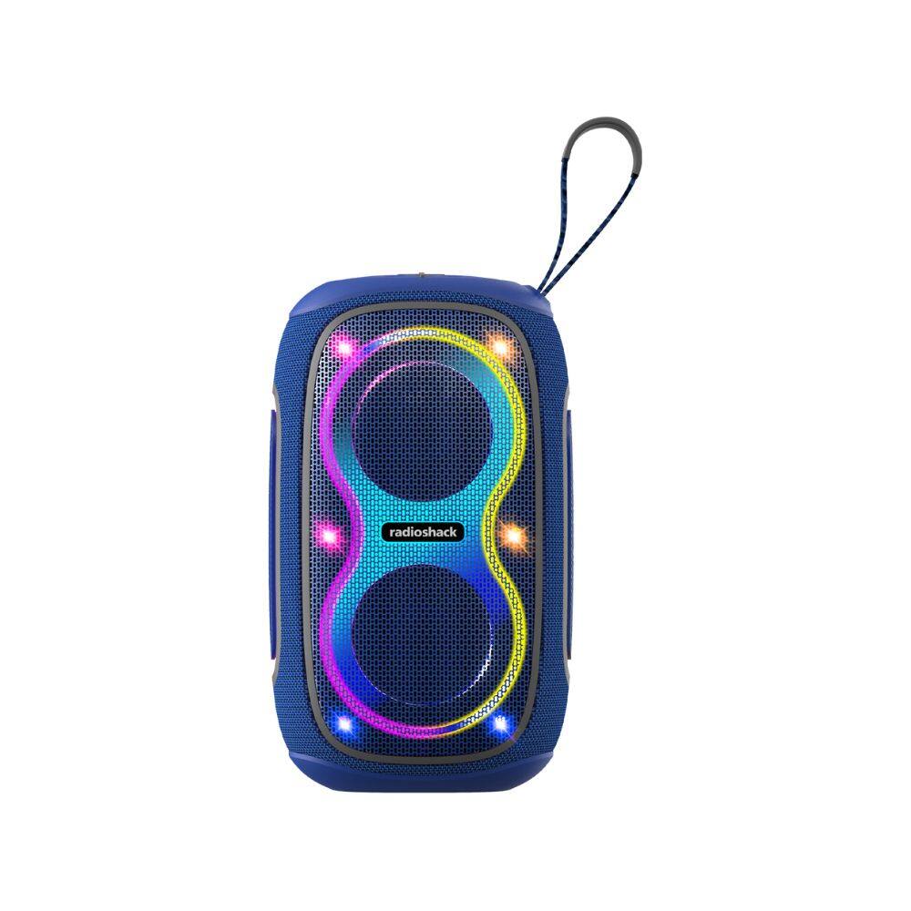Front. RadioShack - Wireless Speaker with RGB Lights 4001780 - Blue.