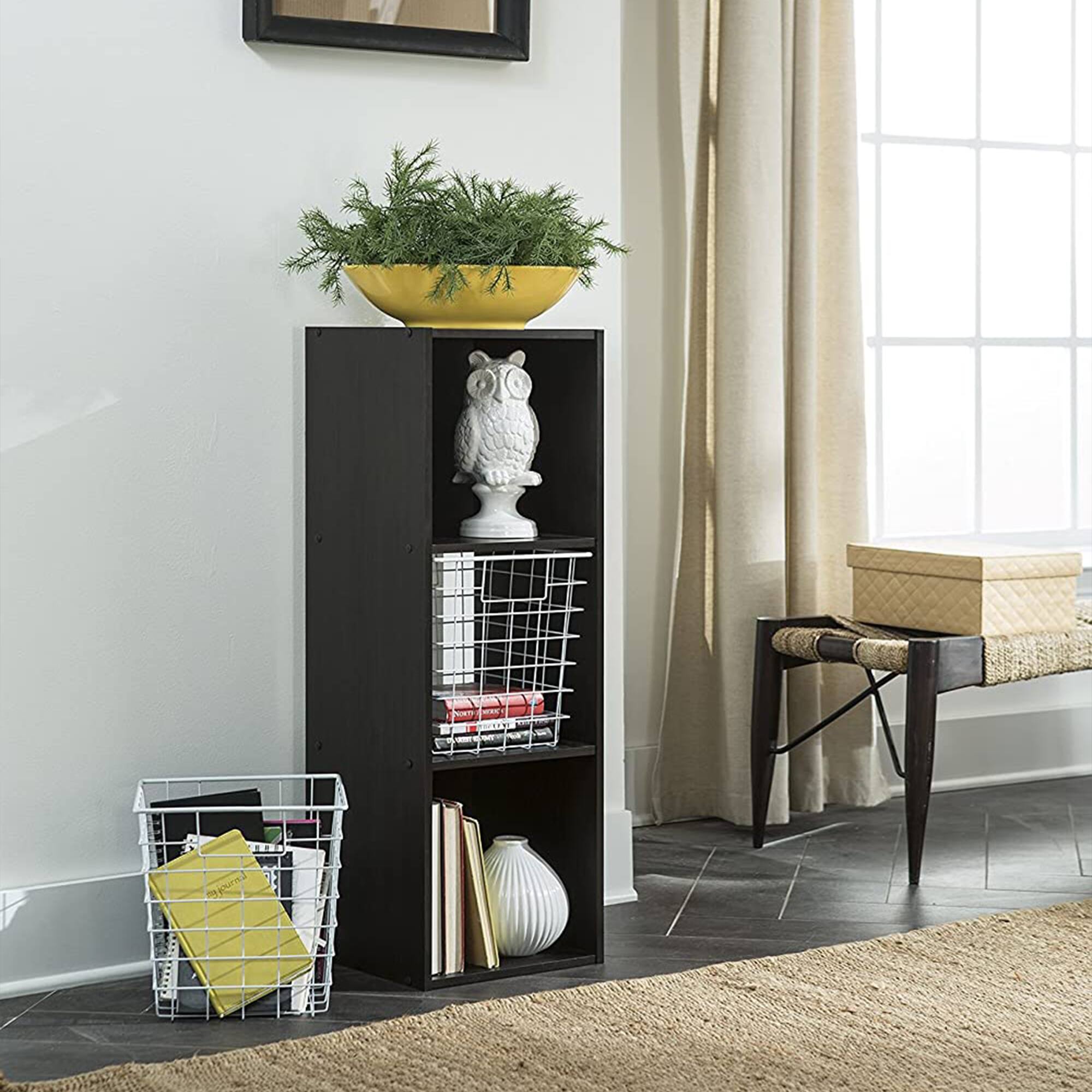 Alt View 3. ClosetMaid - ClosetMaid Cubeicals 10.7"W x 10.2"H Steel Wire Storage Bin w/Handles, Nickel - Nickel.