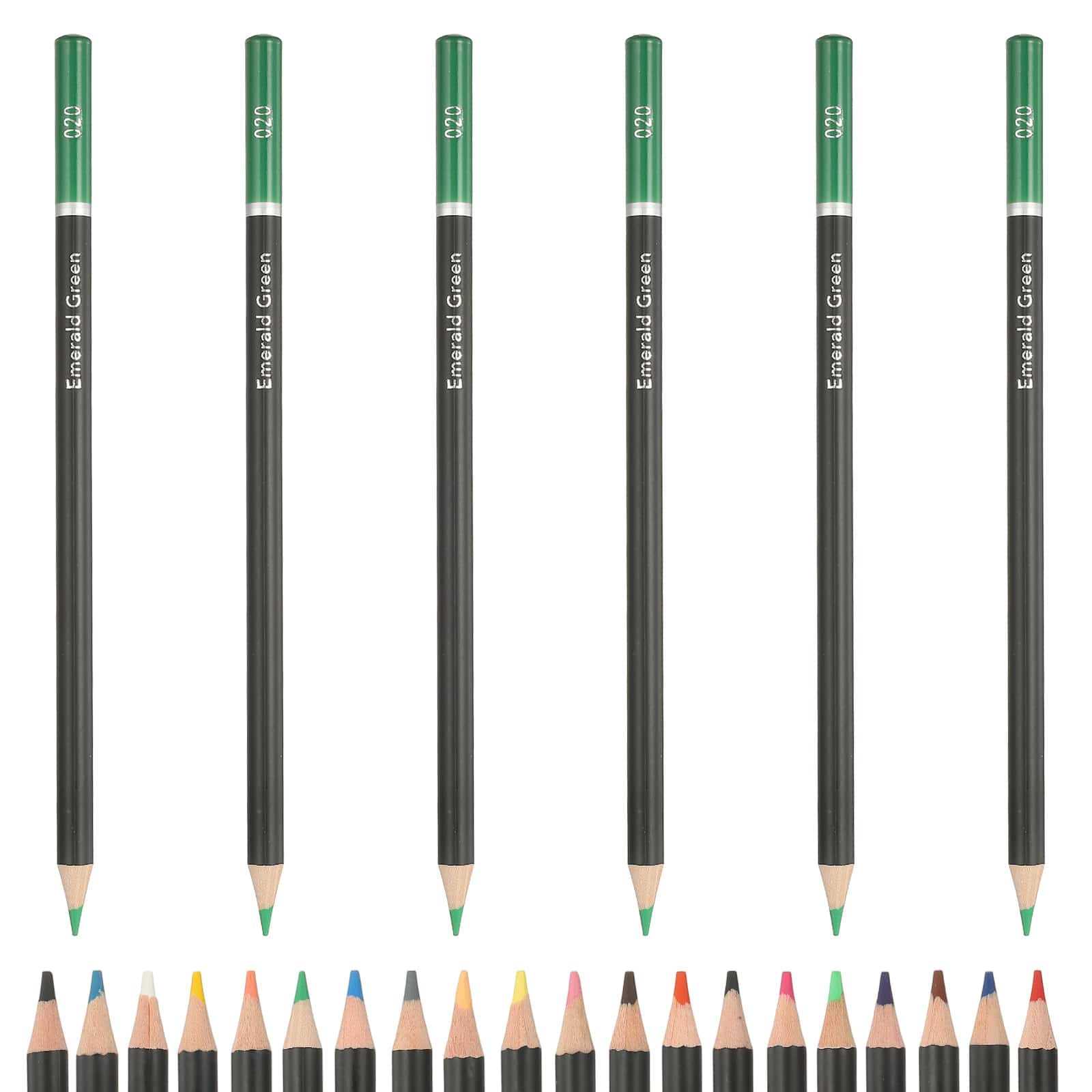 Unique Bargains - Colored Pencils, Oil-Based Drawing Pencils for Adult Coloring Books, Artists, Beginners, 6pcs - Green price history on PriceWatchPro