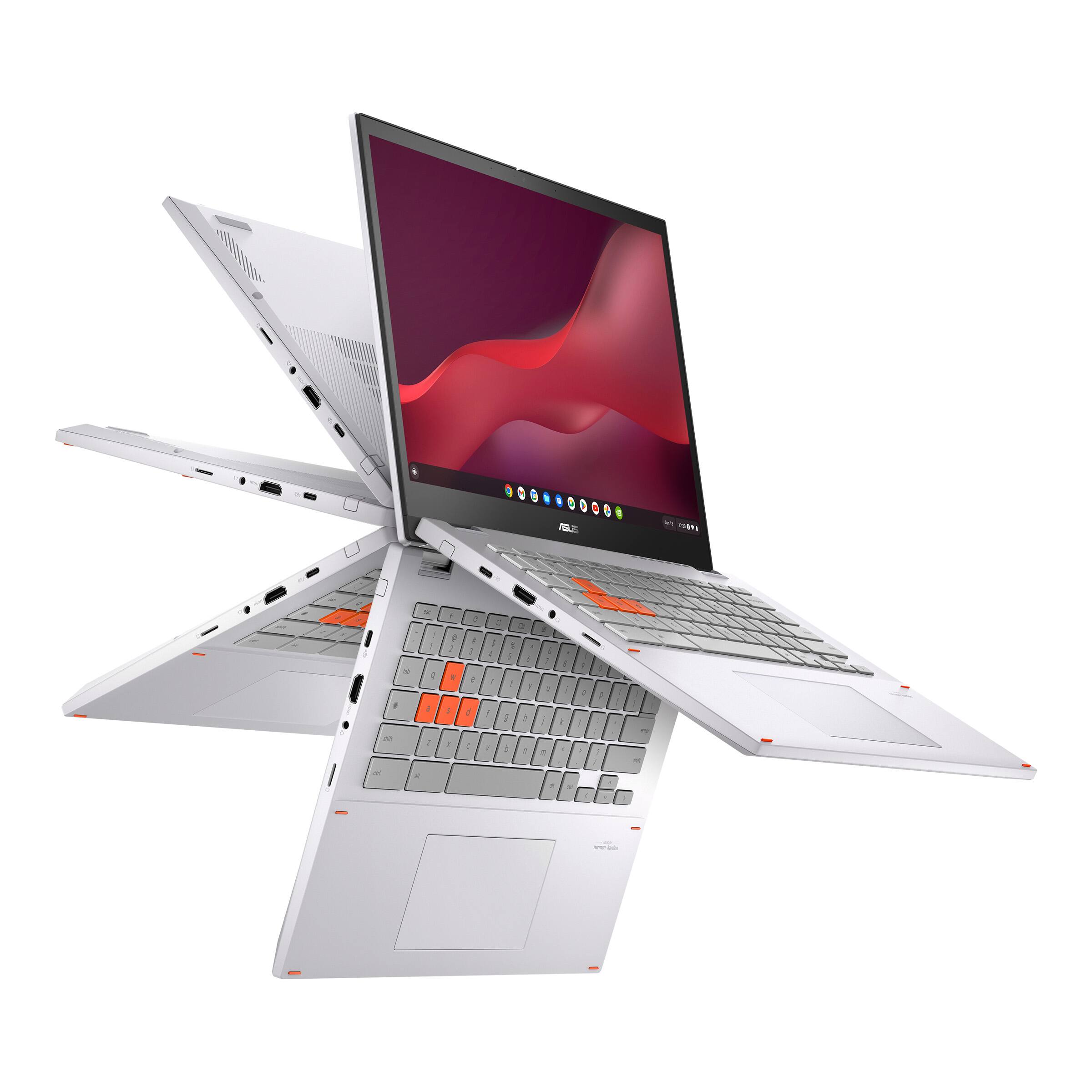 Alt View 12. ASUS - Chromebook Vibe CX34 Flip 14" FHD Touch Chromebook Laptop - Intel Core i5 with 8GB Memory - 256GB SSD - Pearl White.