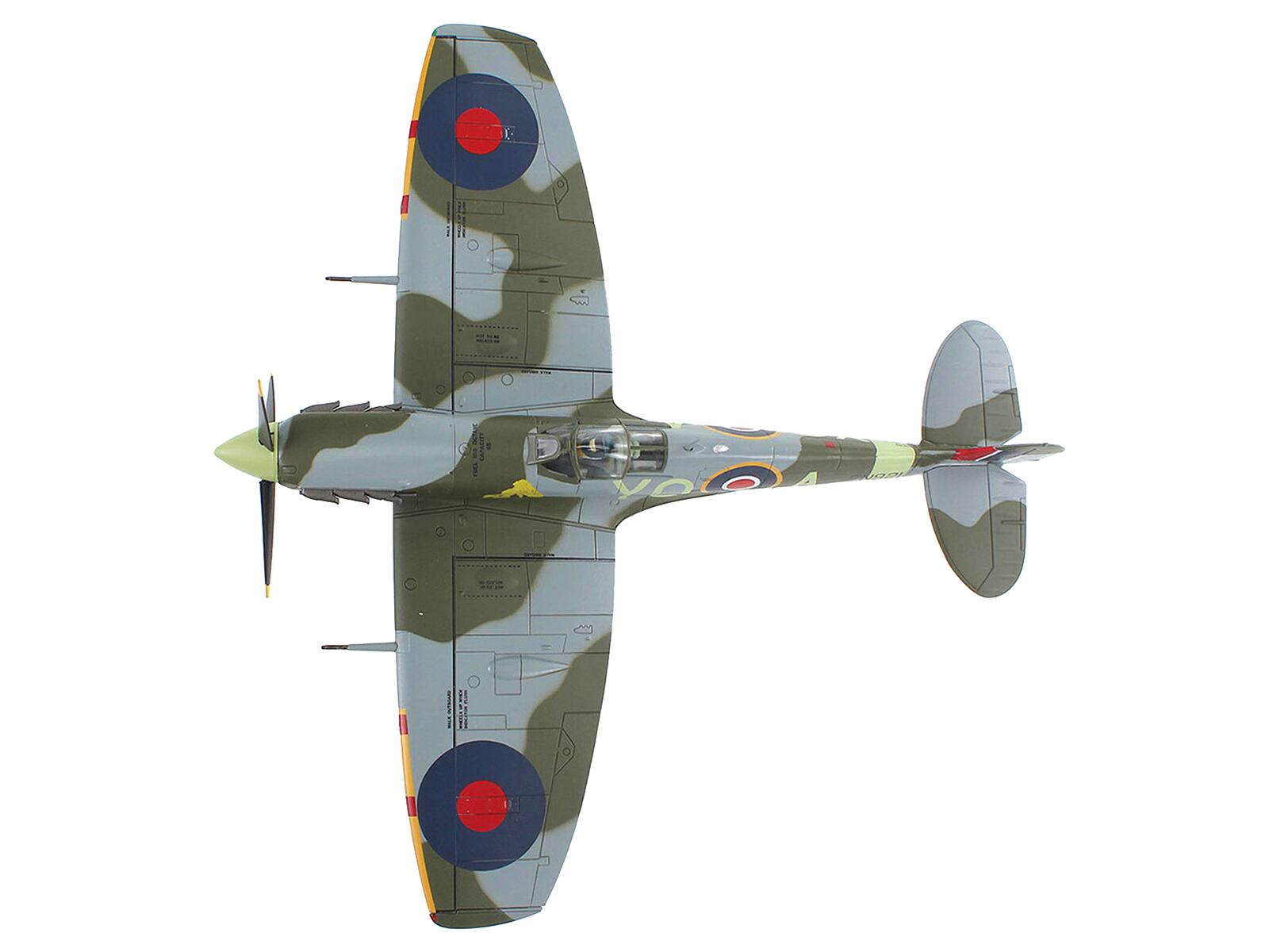 Left. Hobby Master - Supermarine Spitfire Mk Vb EN921 Flying Officer Jack Sheppard No. 401 Squadron 1943 Royal Canadian Air Force 1/48 - Multicolor.