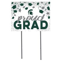 Jardine - Michigan State Spartans 18'' x 24'' Grad Yard Sign - White