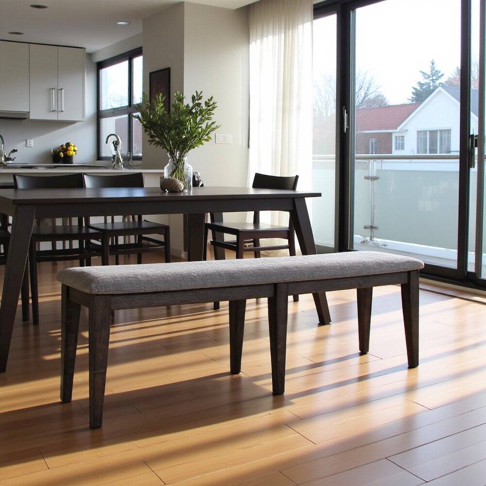 Back. Starlight Canyon Home - Brown Dining Bench – Solid Wood Bench for Dining Table with Storage - Brown.